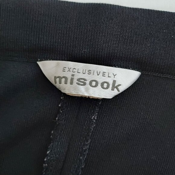 Exclusively Misook Straight Leg Pull On Black Pants Size XL - Picture 7 of 8